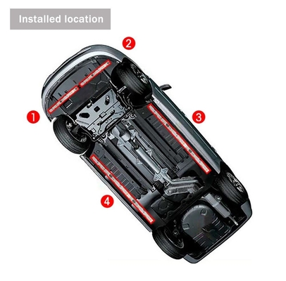 Otomotiv LED İçerideki Işıklar Çok Renkli Uzaktan Kumanda Esnek ABS 12V Araba LED Çizgi Işık