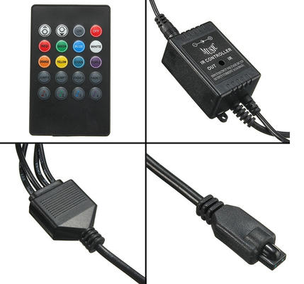 Otomotiv LED İçerideki Işıklar Çok Renkli Uzaktan Kumanda Esnek ABS 12V Araba LED Çizgi Işık