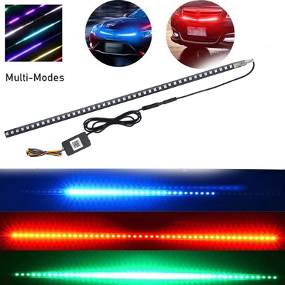 Evrensel ABS Araç İçerisi LED Işıklar Su geçirmez 56CM Araç Flash Strobe Light Knight Rider Scanner Light