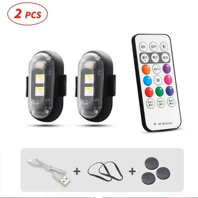 RGB Renkli LED Araç İçerisi Atmosfer Işıkları Mikro USB IP67 Kablosuz Uzaktan Kumanda