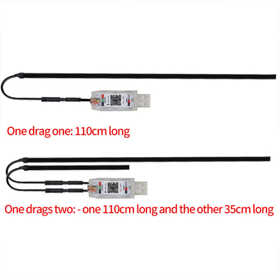5V PVC USB LED Çizgi Işıkları 110cm APP Uzaktan Kontrollü İç Atmosfer için Çoklu Işık Modları