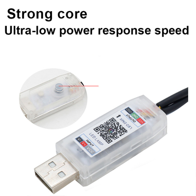 5V PVC USB LED Çizgi Işıkları 110cm APP Uzaktan Kontrollü İç Atmosfer için Çoklu Işık Modları