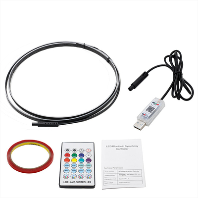 5V PVC USB LED Çizgi Işıkları 110cm APP Uzaktan Kontrollü İç Atmosfer için Çoklu Işık Modları
