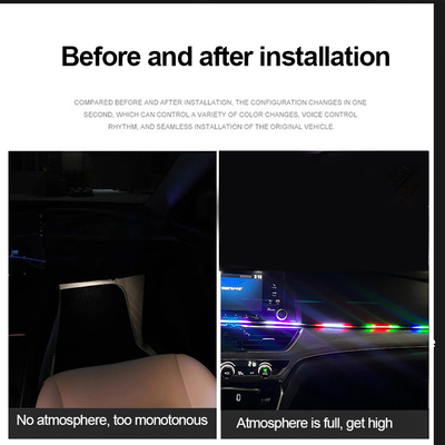 5V PVC USB LED Çizgi Işıkları 110cm APP Uzaktan Kontrollü İç Atmosfer için Çoklu Işık Modları