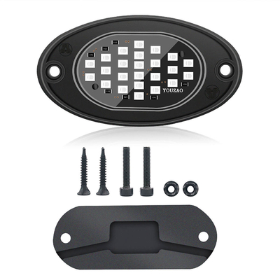 12V Su geçirmez Şasi Işığı 2835 LED Tek Renk Temiz Beyaz 24 LED Kaya Işığı Kamyon Jeep ATV UTV Offroad Underglow
