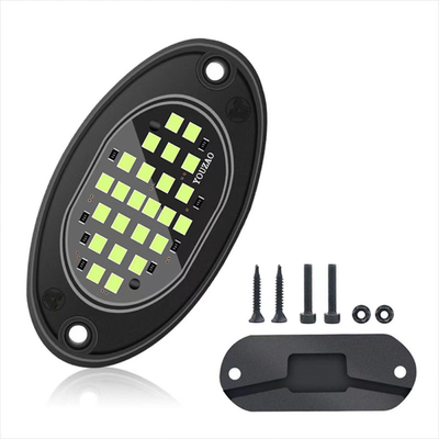 12V Su geçirmez Şasi Işığı 2835 LED Tek Renk Temiz Beyaz 24 LED Kaya Işığı Kamyon Jeep ATV UTV Offroad Underglow