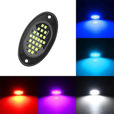 12V Su geçirmez Şasi Işığı 2835 LED Tek Renk Temiz Beyaz 24 LED Kaya Işığı Kamyon Jeep ATV UTV Offroad Underglow