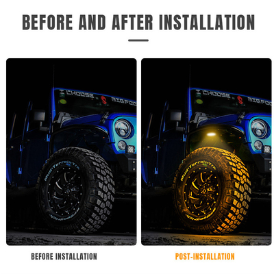 12V Su geçirmez Şasi Işığı 2835 LED Tek Renk Temiz Beyaz 24 LED Kaya Işığı Kamyon Jeep ATV UTV Offroad Underglow