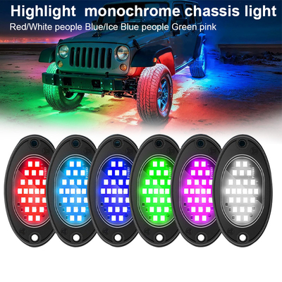 12V Su geçirmez Şasi Işığı 2835 LED Tek Renk Temiz Beyaz 24 LED Kaya Işığı Kamyon Jeep ATV UTV Offroad Underglow