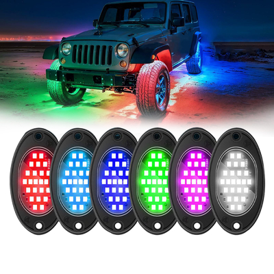12V Su geçirmez Şasi Işığı 2835 LED Tek Renk Temiz Beyaz 24 LED Kaya Işığı Kamyon Jeep ATV UTV Offroad Underglow