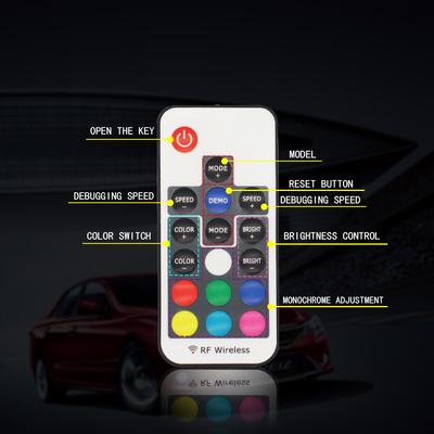 RGB SMD 5050 LED Çizgi IP67 Su geçirmez araba tekerleği Hub Renkli ışık RGB tekerleği LED ışıklar App Control ile araba tekerlekleri için