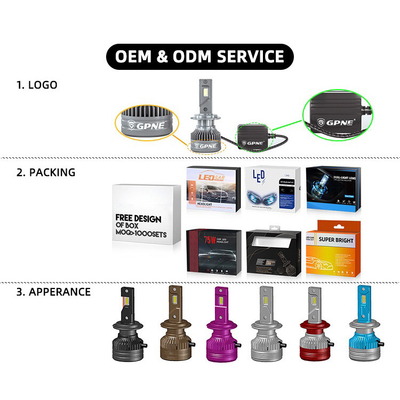 O3 12V 55W 12000 Lümen Otomotiv LED Far H1 H3 H4 H7 H11 9005 9006 D2H Led Far Ampul