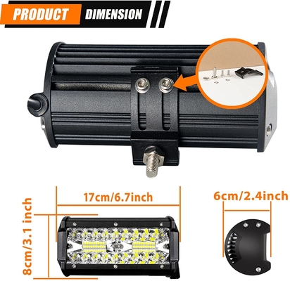 240W 24000lm Sis Led Işık Çubuğu 7 İnç Led Sürüş Işıkları Off Road Suya Dayanıklı
