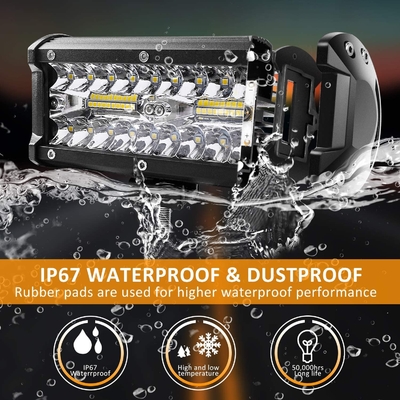 240W 24000lm Sis Led Işık Çubuğu 7 İnç Led Sürüş Işıkları Off Road Suya Dayanıklı