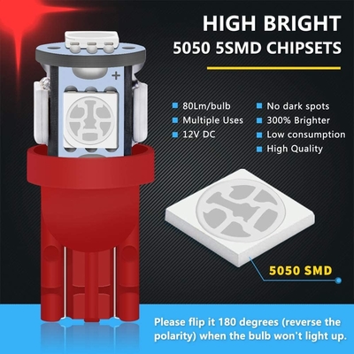 194 Otomotiv LED Ampuller 6500K Kama T10 SMD 5050 Cips