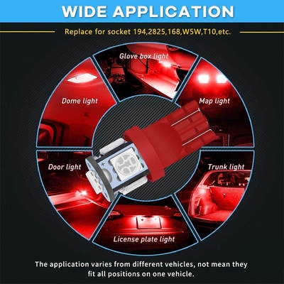 194 Otomotiv LED Ampuller 6500K Kama T10 SMD 5050 Cips
