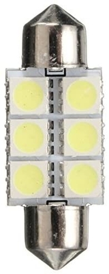 Festoon C5W 5050 6SMD LED Araba İç Işıkları Lamba Ampul Kubbe Mavi Beyaz DC 12V 31mm 36mm 39mm 41mm