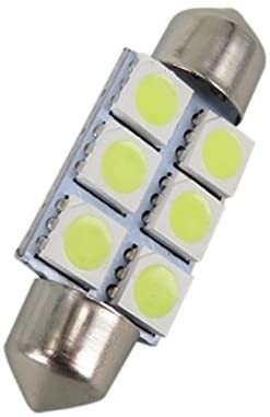 Festoon C5W 5050 6SMD LED Araba İç Işıkları Lamba Ampul Kubbe Mavi Beyaz DC 12V 31mm 36mm 39mm 41mm
