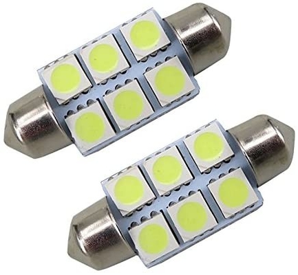 Festoon C5W 5050 6SMD LED Araba İç Işıkları Lamba Ampul Kubbe Mavi Beyaz DC 12V 31mm 36mm 39mm 41mm