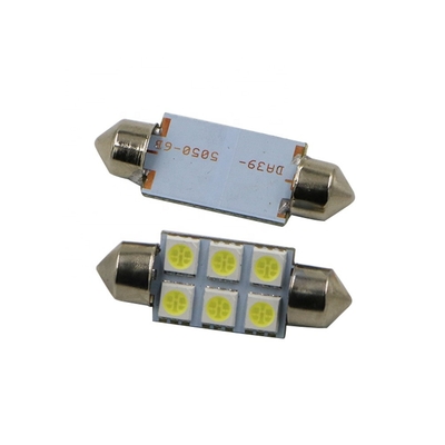 Festoon C5W 5050 6SMD LED Araba İç Işıkları Lamba Ampul Kubbe Mavi Beyaz DC 12V 31mm 36mm 39mm 41mm