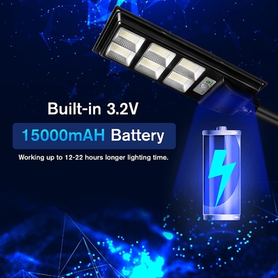 Dış Mekan 5000K Gün Işığı Beyaz Sel Dayanıklılığı IP65 Suya Dayanıklı 120 Watt Güneş Sokak Lambası