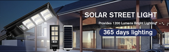 Dış Mekan 5000K Gün Işığı Beyaz Sel Dayanıklılığı IP65 Suya Dayanıklı 120 Watt Güneş Sokak Lambası